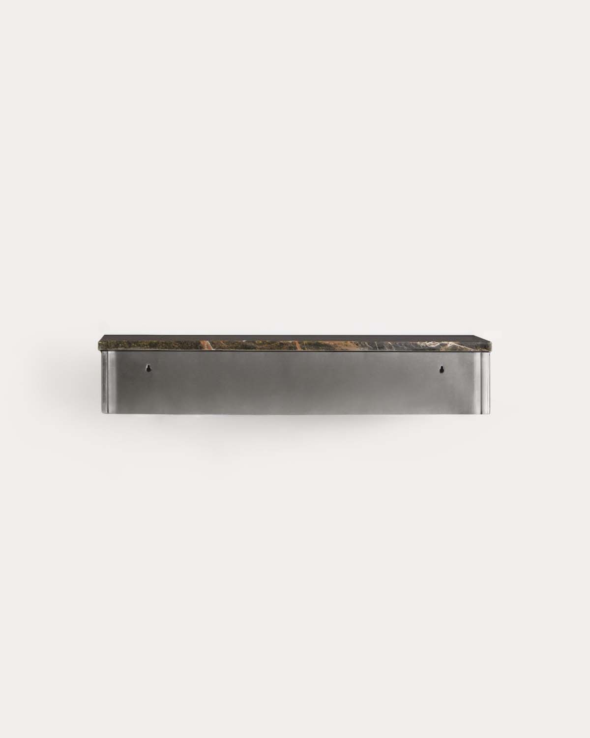 Consola recibidor de pared rectangular 80x25 cm 2 cajones de mármol y metal Ulfhild, imagen de galer&iacute;a 4
