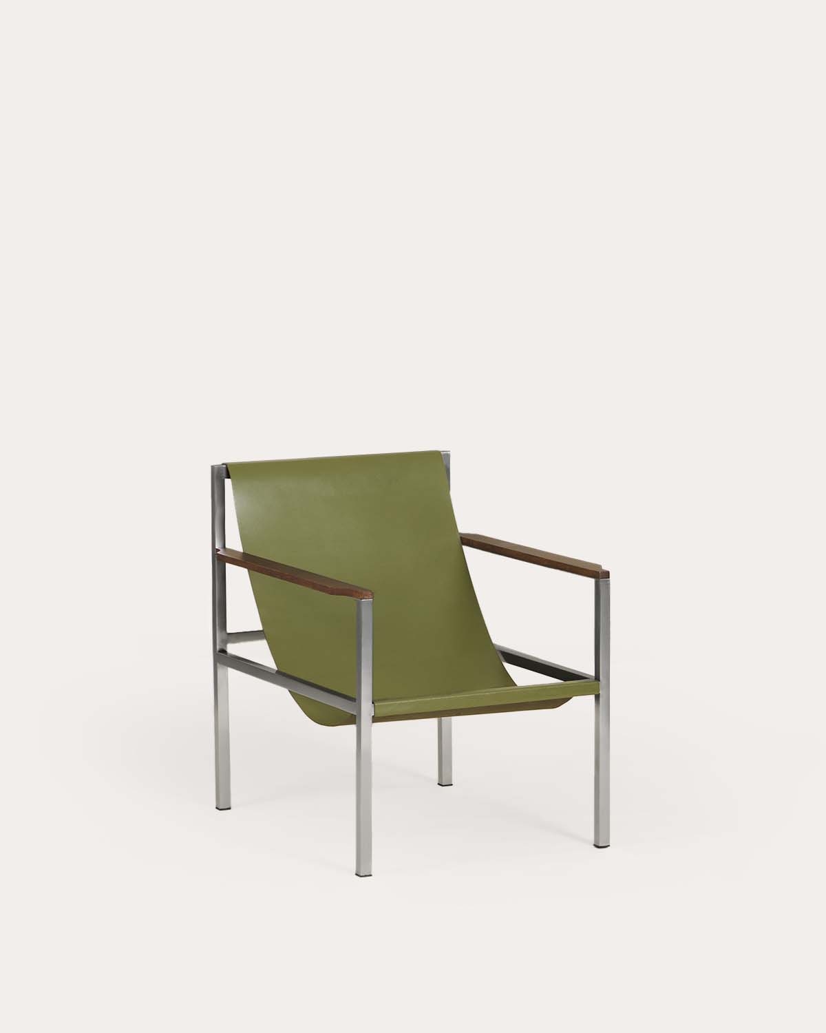 Sillón de piel  y metal Blyso, imagen de galer&iacute;a 1