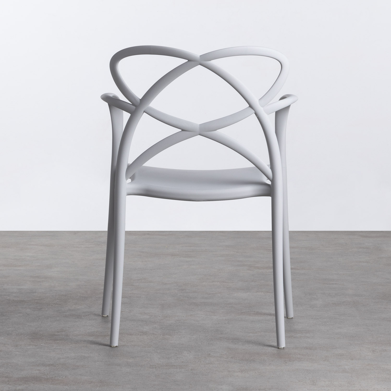 Silla de Exterior en Polipropileno con Reposabrazos Cielo - themasie.com