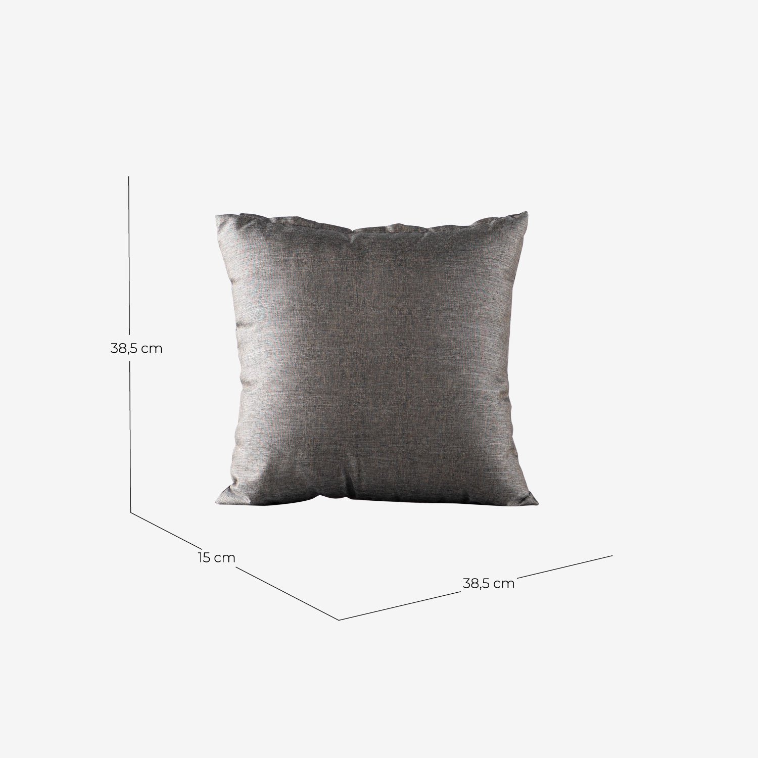 Coussin d'Extérieur Carré en Tissu (38,5x38,5 cm) Kreta, dimensions