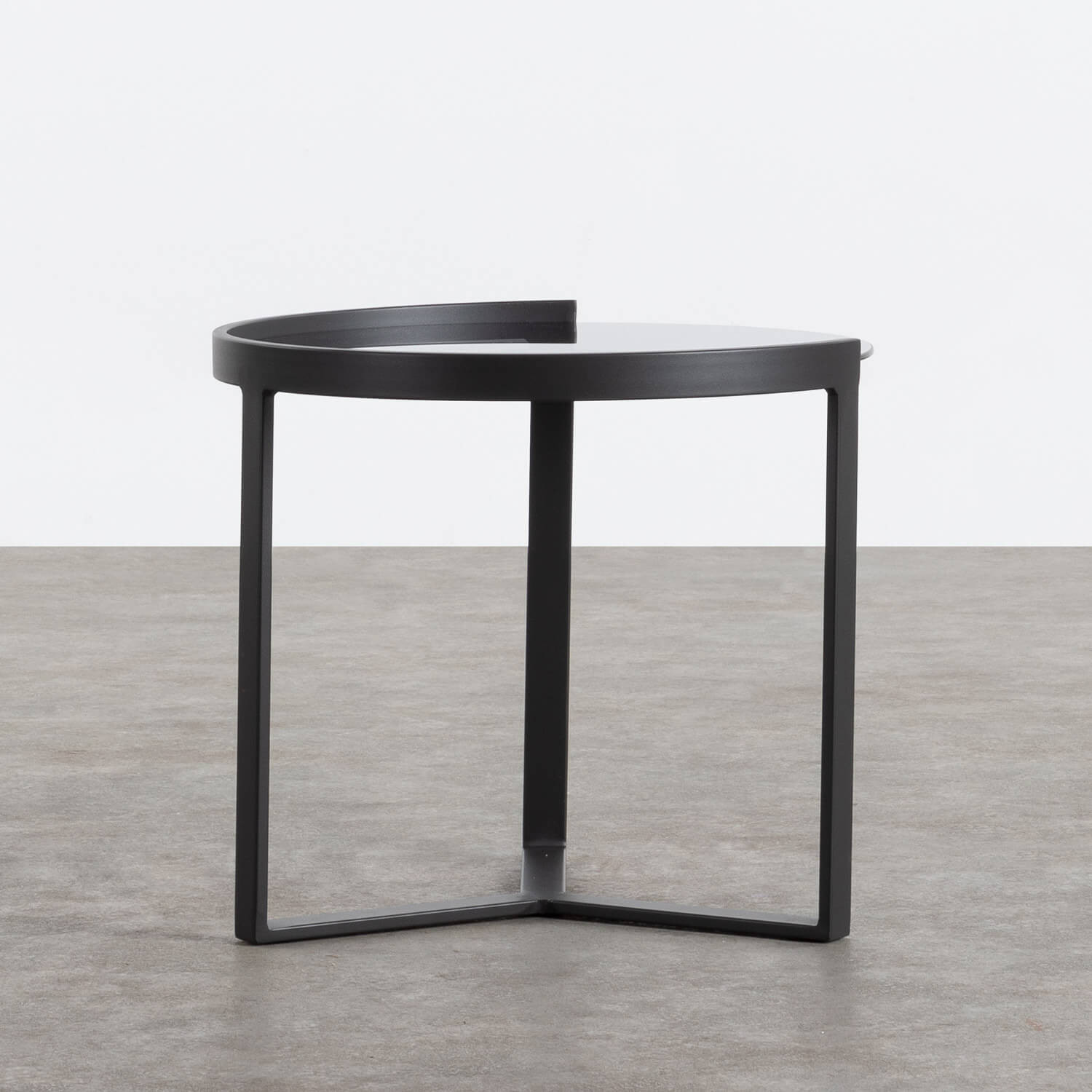 La Table d´Appoint en Aluminium et Verre trempé Talu, image de la gelerie 2