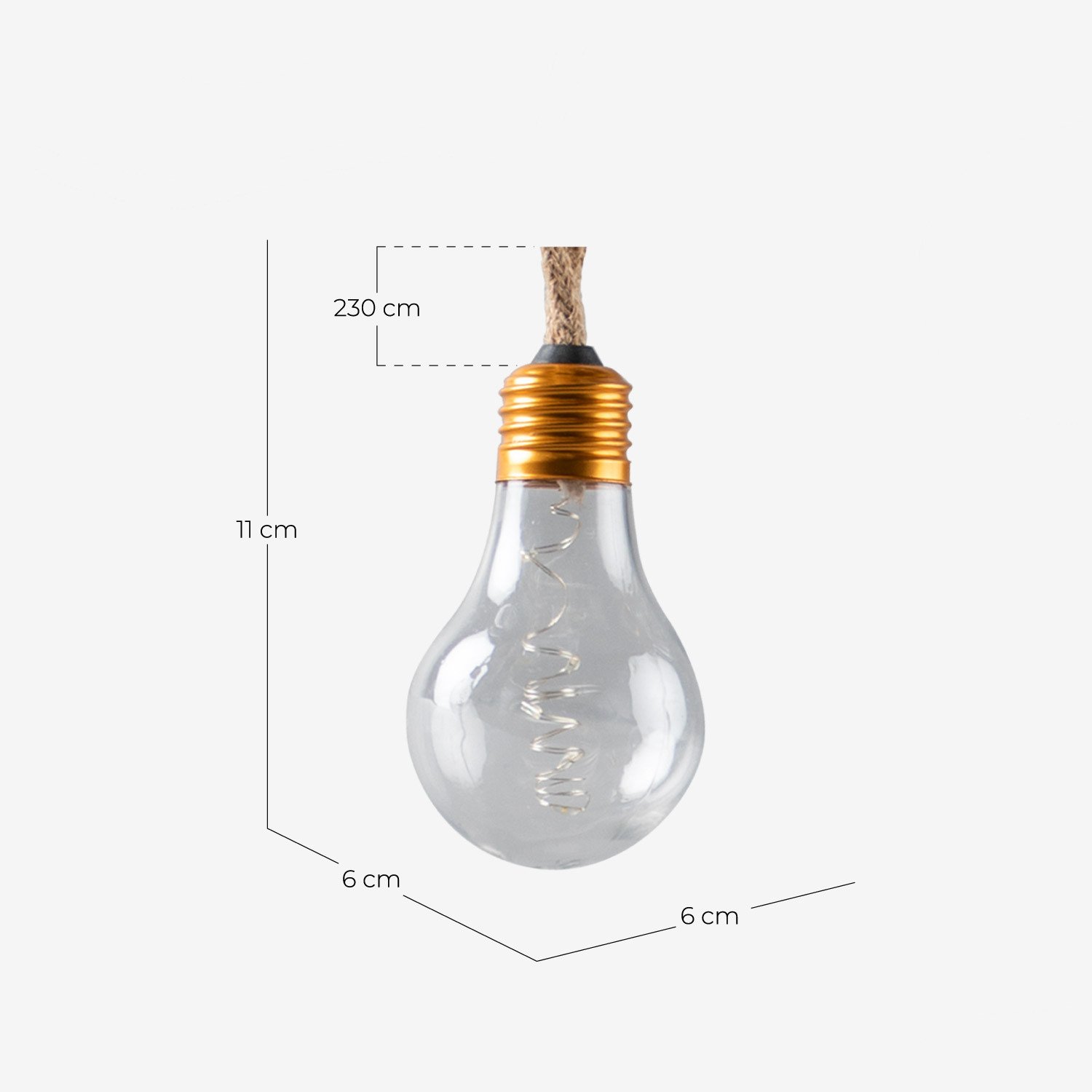 Guirlande Décorative LED Tariq, dimensions