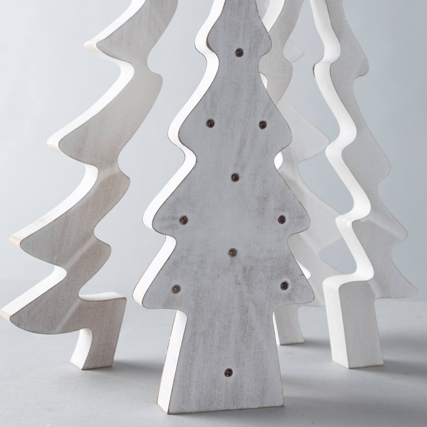 Sapin de Noël avec Lumières LED en bois Pinos