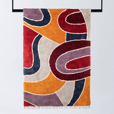 Tapis Artisanal en Coton et Polyester (242x162 cm) Levana 