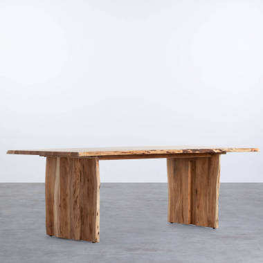 Table de Salle à Manger Rectangulaire en Bois d'Acacia (220x102 cm) Aris