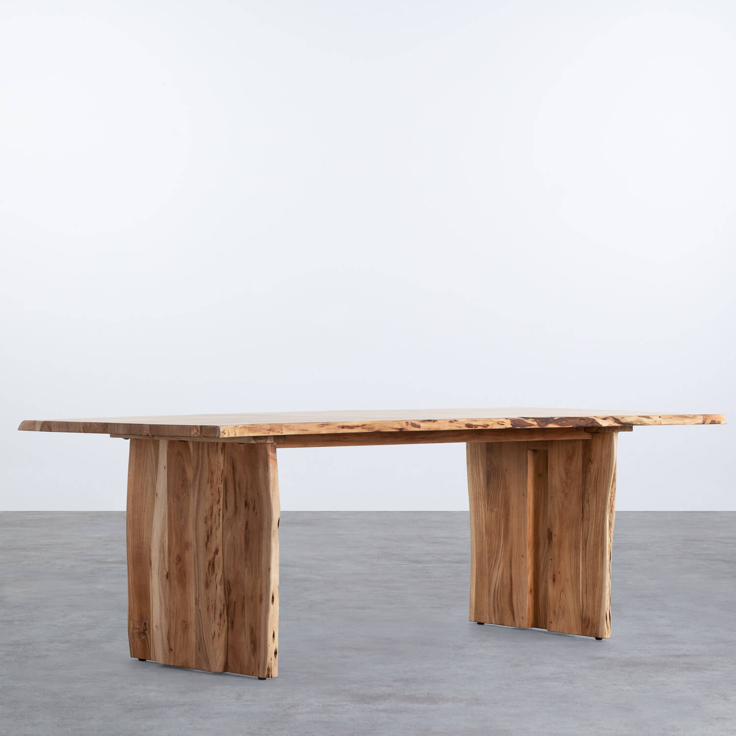 Table de Salle à Manger Rectangulaire en Bois d'Acacia (220x102 cm) Aris