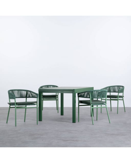buybyroom Ensemble table à manger en bois - 4 chaises en velours - Ronde - Avec  4 chaises roses - Pour salle à manger, cuisine, salon : : Cuisine  et Maison