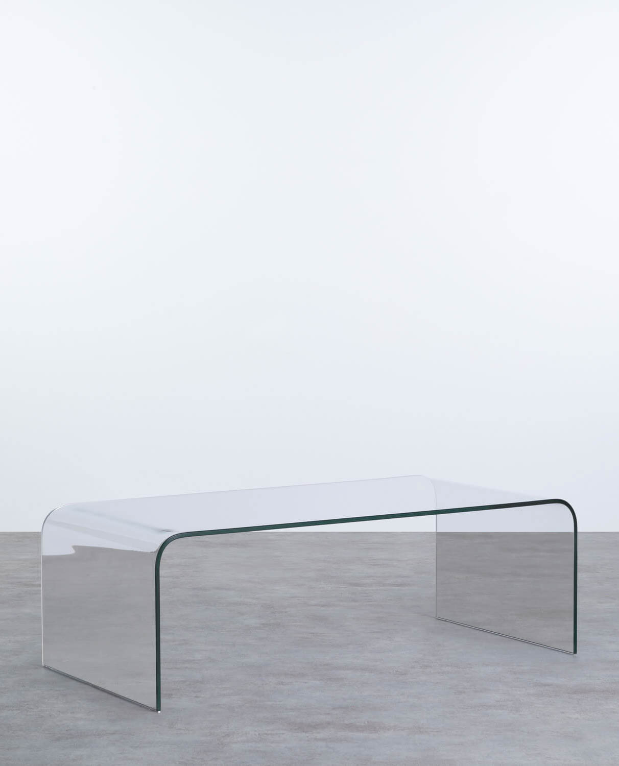 Table Basse Rectangulaire en Verre Trempé (120x60 cm) Curve