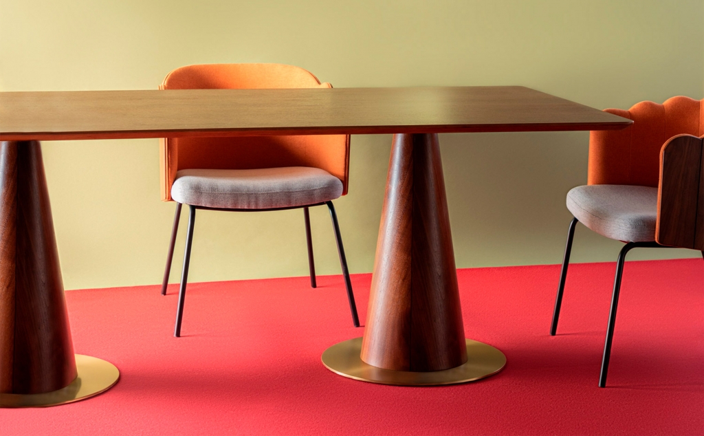 Tables Design Modernes Aubergine - Bois Laqué Violet - Occasion - 50x30x60 Cm