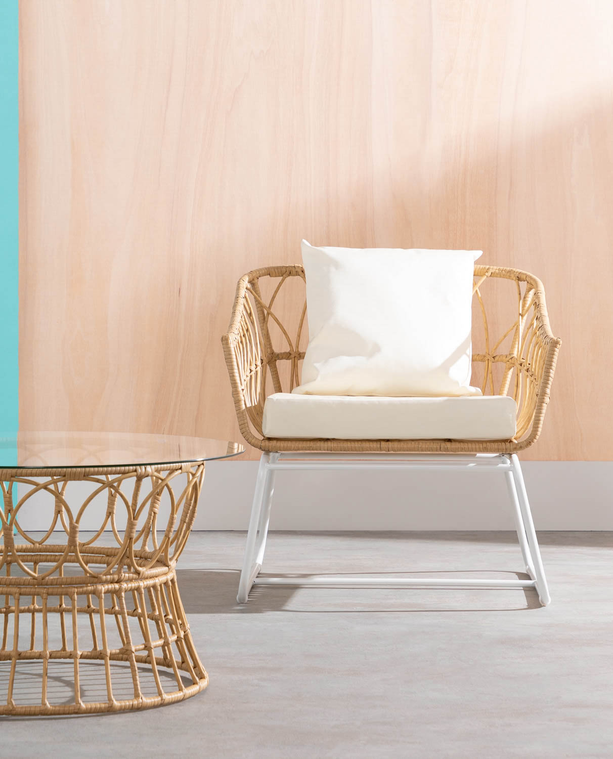 Fauteuil avec Accoudoirs en Rotin Synthétique Noli, image de la gelerie 2