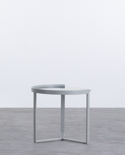 La Table d´Appoint en Aluminium et Verre trempé Talu