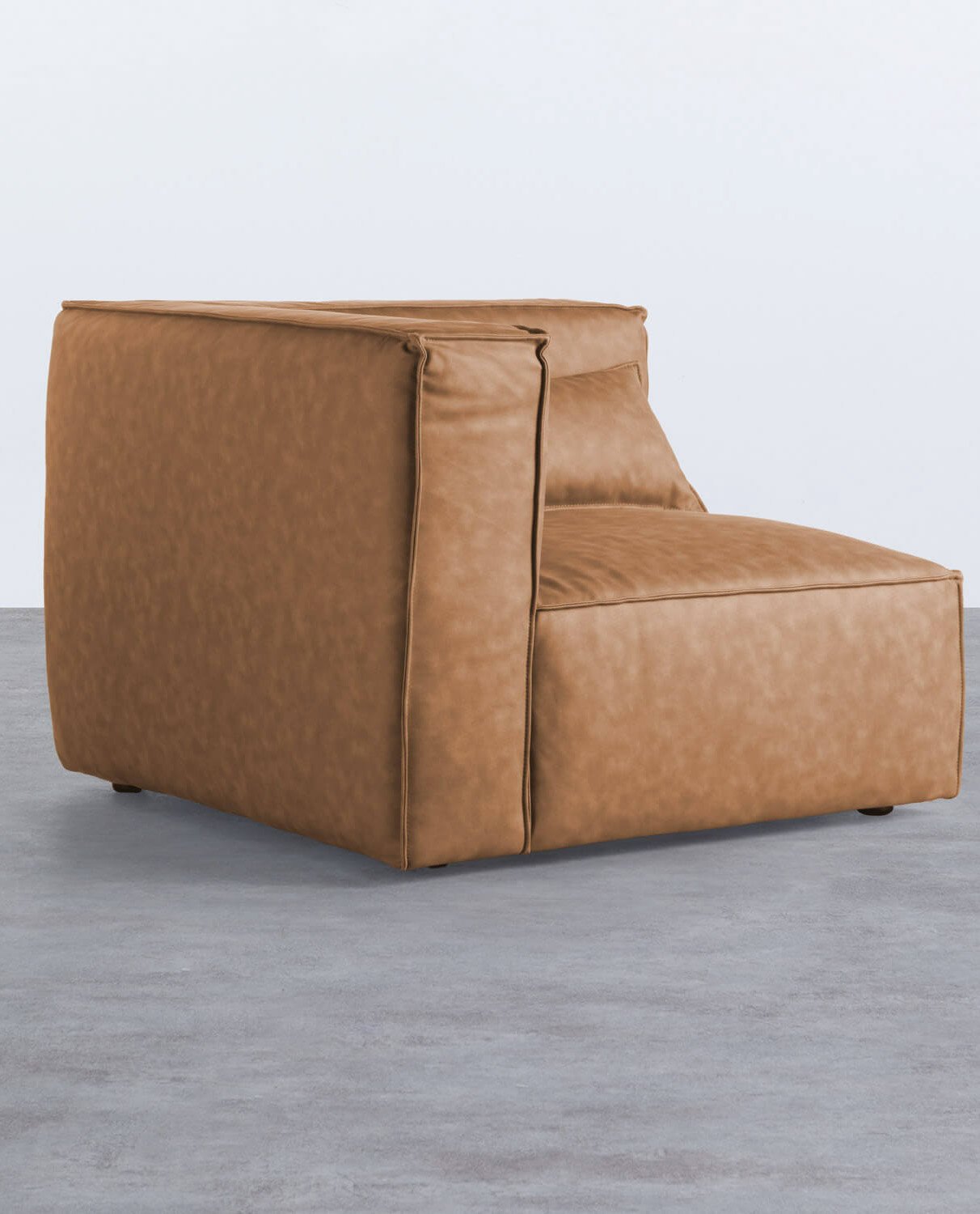 Canapé modulaire 3 pièces avec 2 fauteuils d'angle et Kilhe Puff, image de la gelerie 2