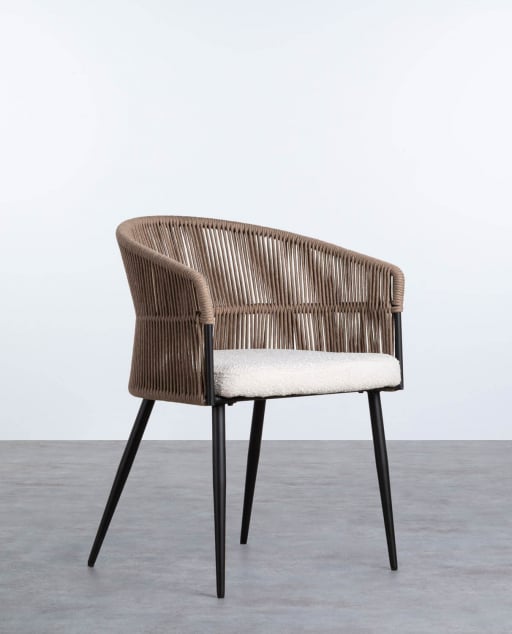 Chaise de Salle à Manger en Tissu et Corde Drean