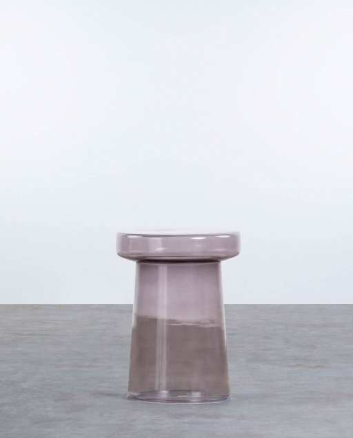 Table d'Appoint Ronde en Verre (Ø29,5x39,5 cm) Palmira