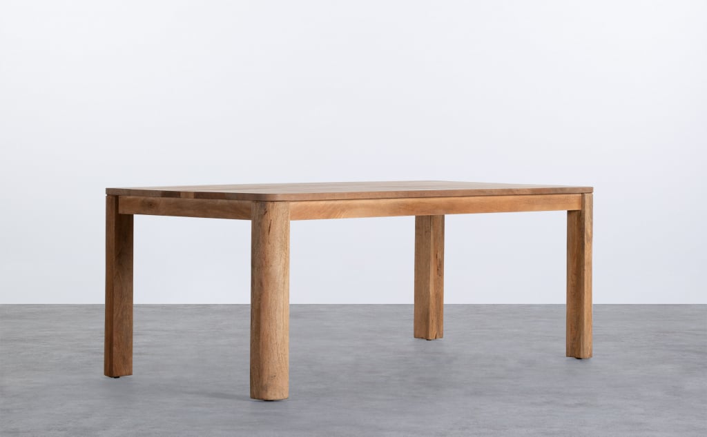 Table de Salle à Manger Rectangulaire en Bois de Manguier (200x100 cm) Valde