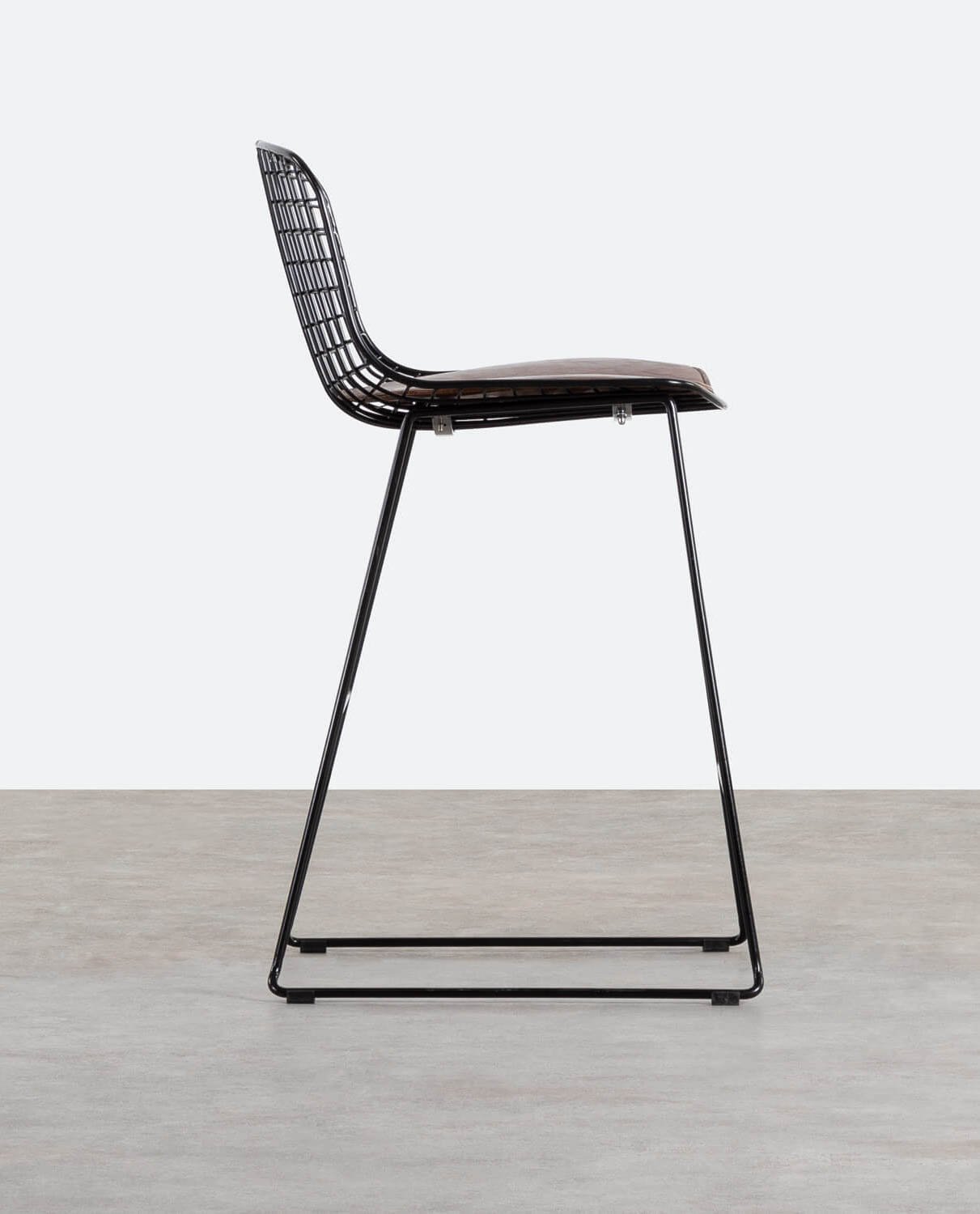 Tabouret Haut en Acier (66 cm) Dossier Bas Aras, image de la gelerie 2