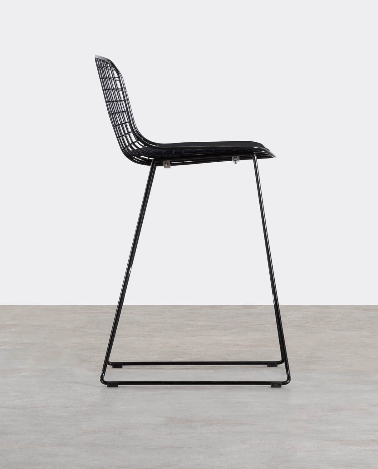 Tabouret Haut en Métal (66 cm) Dossier Bas Aras, image de la gelerie 2