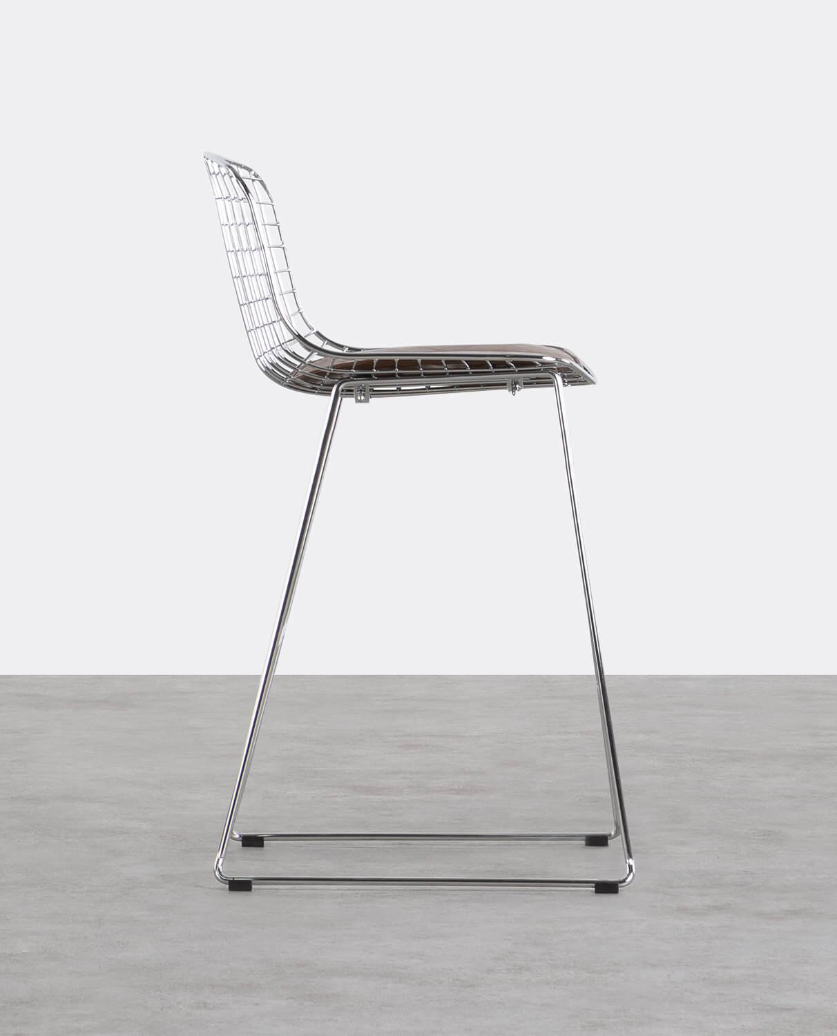 Tabouret Haut en Métal (66 cm) Dossier Bas Aras, image de la gelerie 2