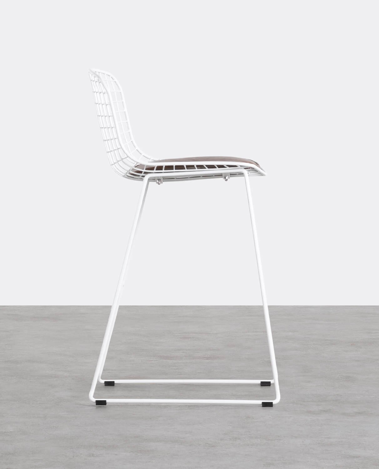 Tabouret Haut en Acier (66 cm) Dossier Bas Aras, image de la gelerie 2