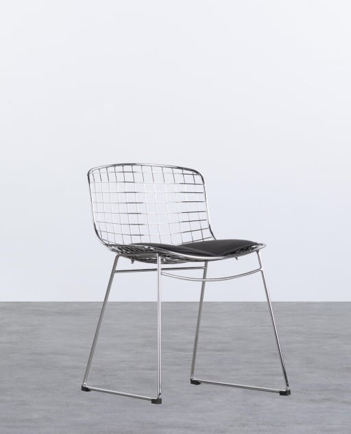Chaise de Salle à Manger en Métal Aras à Dossier bas