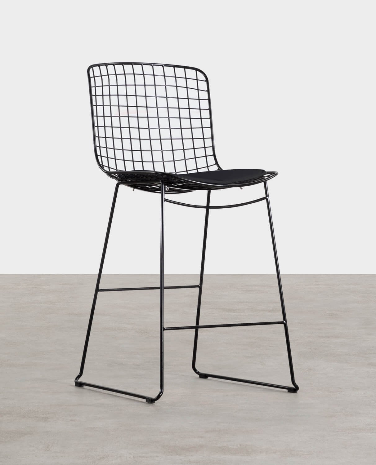 Tabouret Haut en Métal (66 cm) Dossier haut Aras , image de la gelerie 1