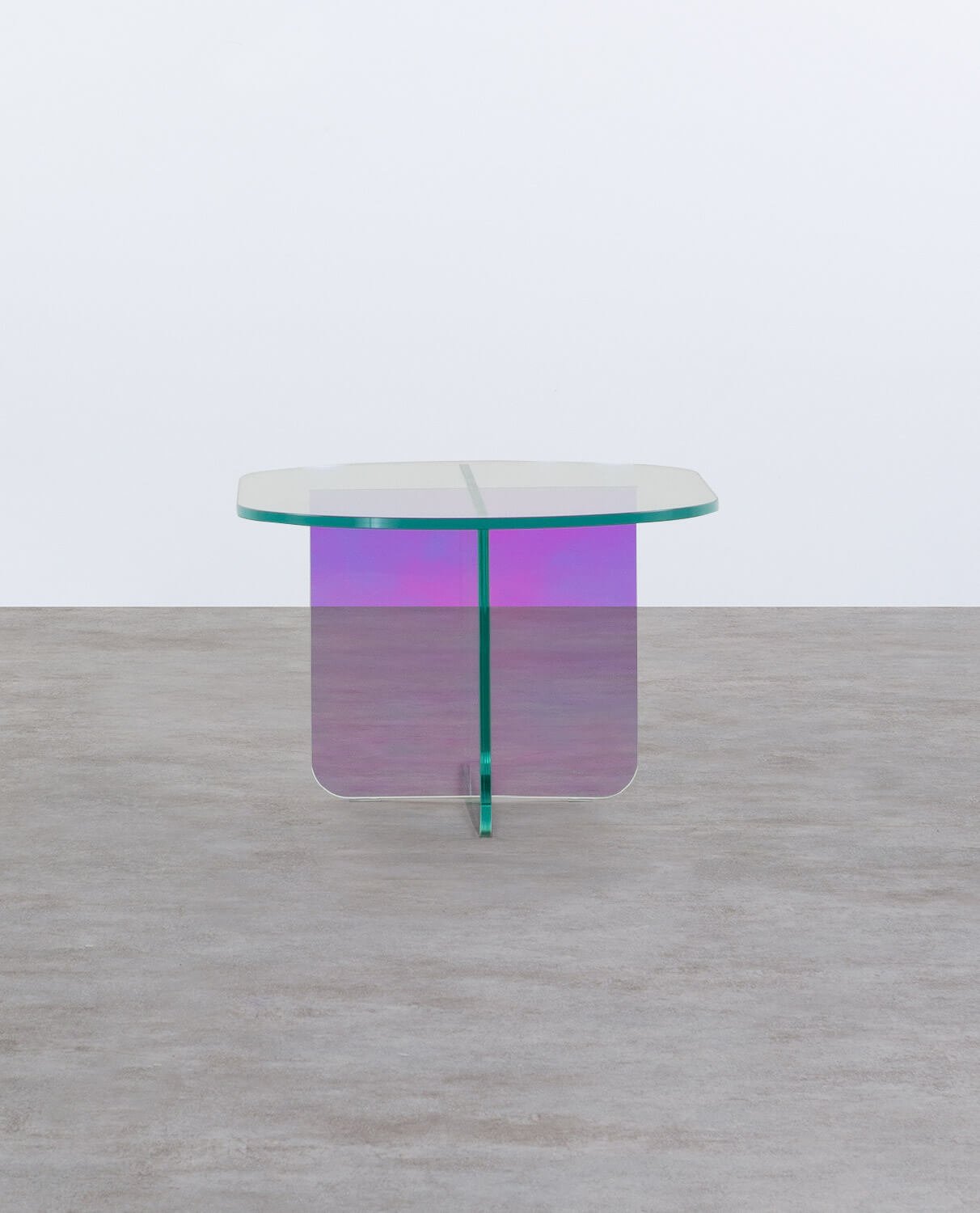 Ensemble de Table Basse et Tables d'Appoint Irisé en Verre Trempé Iris, image de la gelerie 8