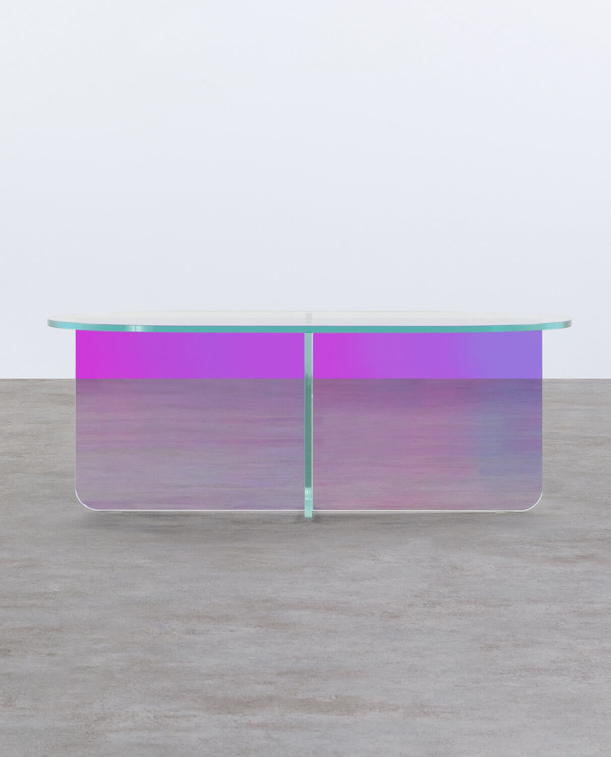 Ensemble de Table Basse et Tables d'Appoint Irisé en Verre Trempé Iris, image de la gelerie 9