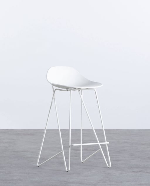 Tabouret Haut en Polypropylène et Métal (67 cm) Paris - Blanc