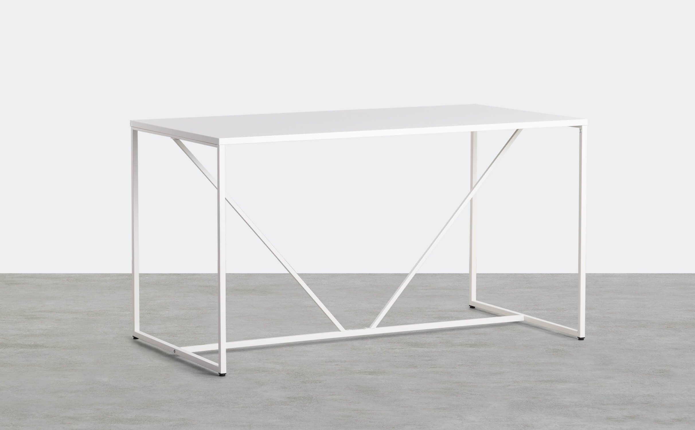 Table de salle à manger Ibiza en acier stratifié (78x140 cm), image de la gelerie 1