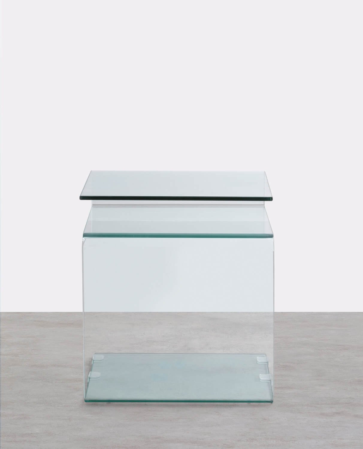 Table d'Appoint Carrée en Verre (42x38 cm) Erox, image de la gelerie 5