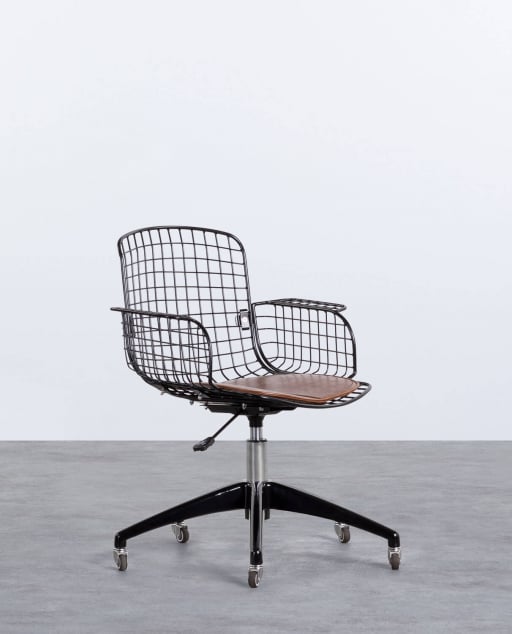 Chaise de Bureau Vintage à Dossier Haut Aras 