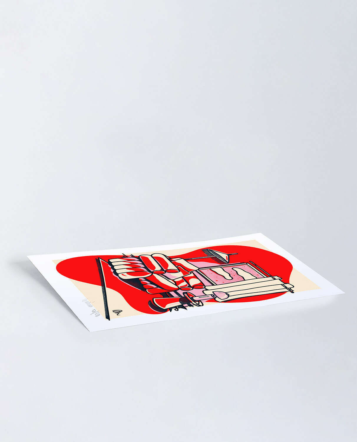 Imprimé Décoratif (29,7x42 cm) Red Misty par Medina Òscar. Édition Limitée, image de la gelerie 2