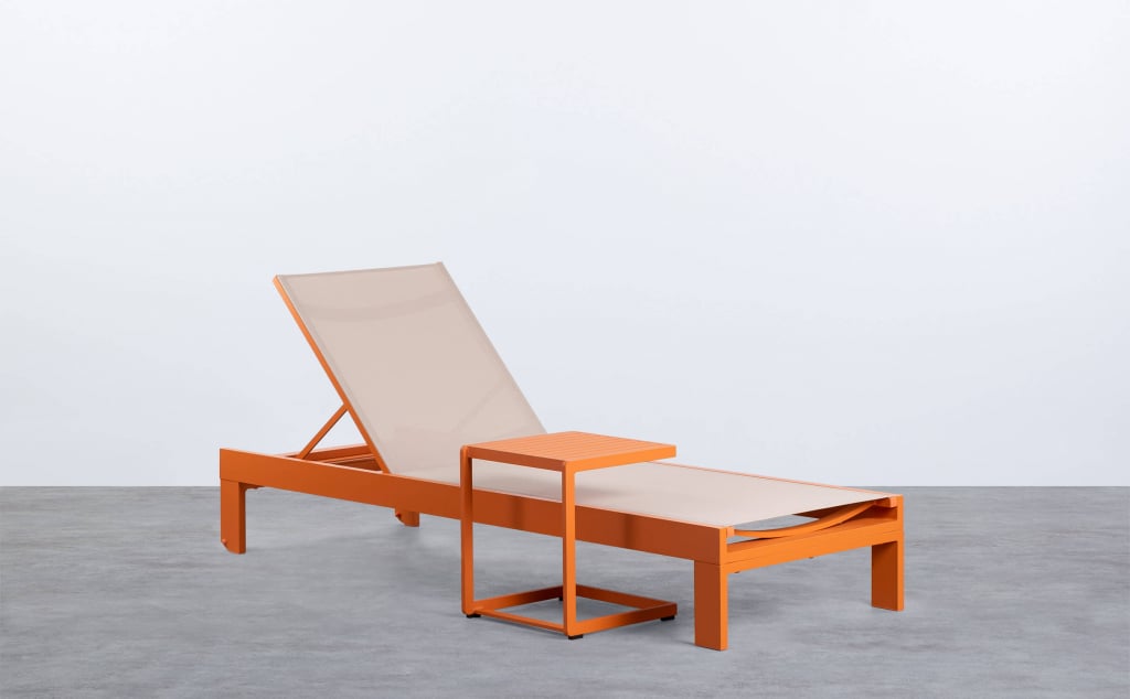 Transat et Table d´Appoint en Aluminium New Kreta