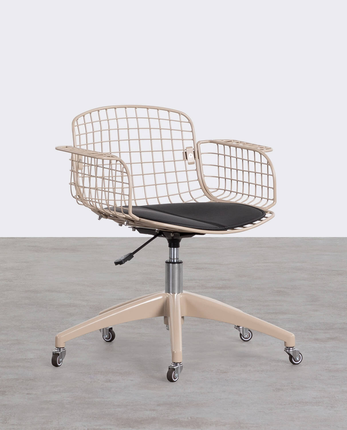 Chaise de Bureau Vintage en Métal à Dossier Bas Aras, image de la gelerie 1