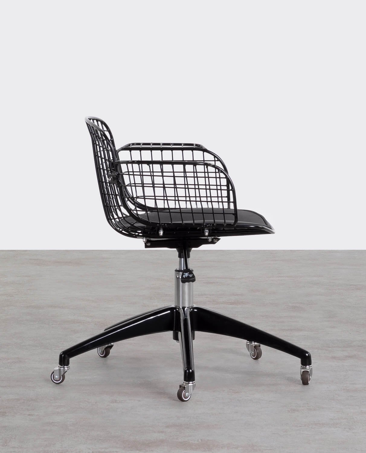 Chaise de Bureau Vintage en Métal à Dossier Bas Aras, image de la gelerie 2