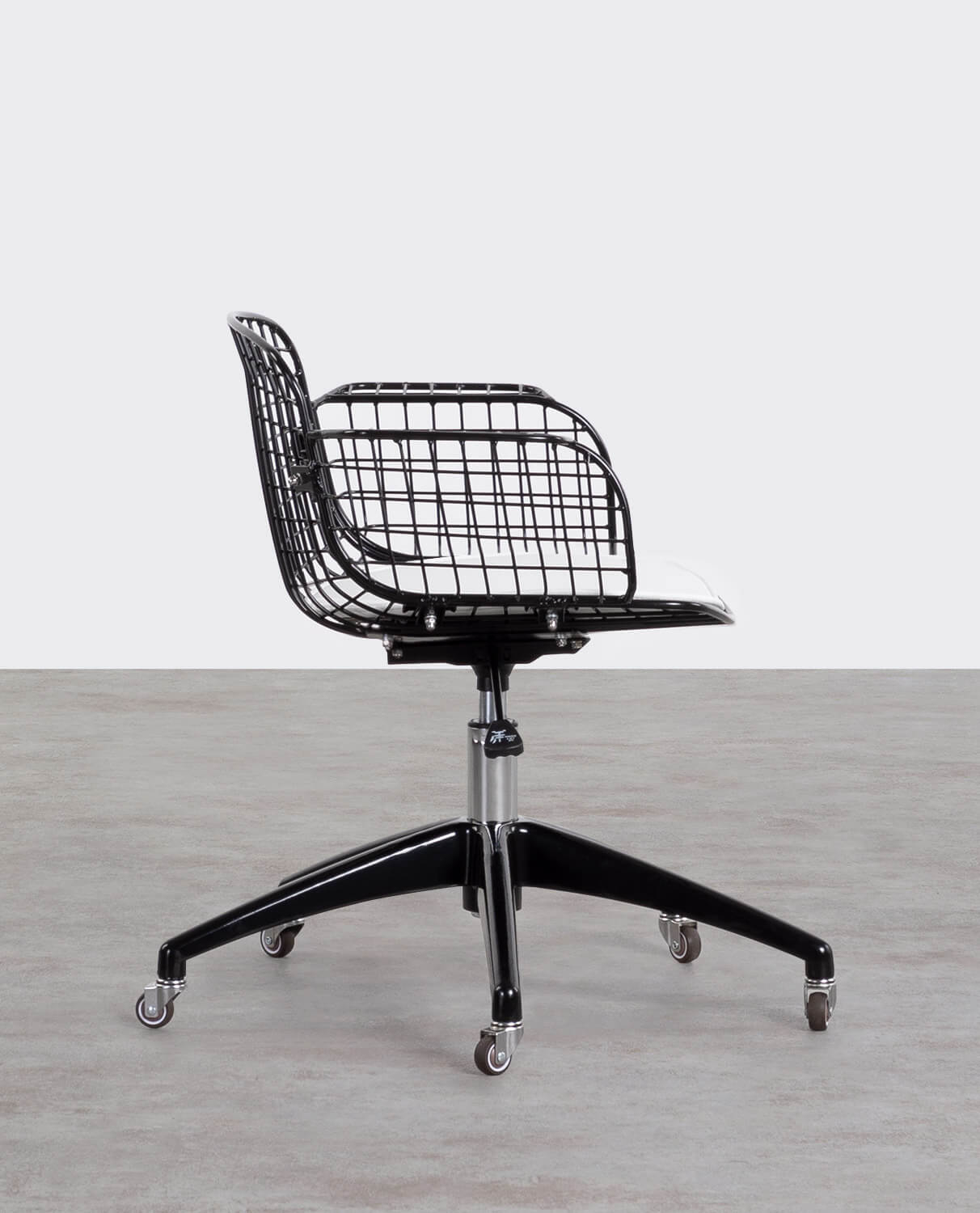 Chaise de Bureau Vintage en Métal à Dossier Bas Aras, image de la gelerie 2