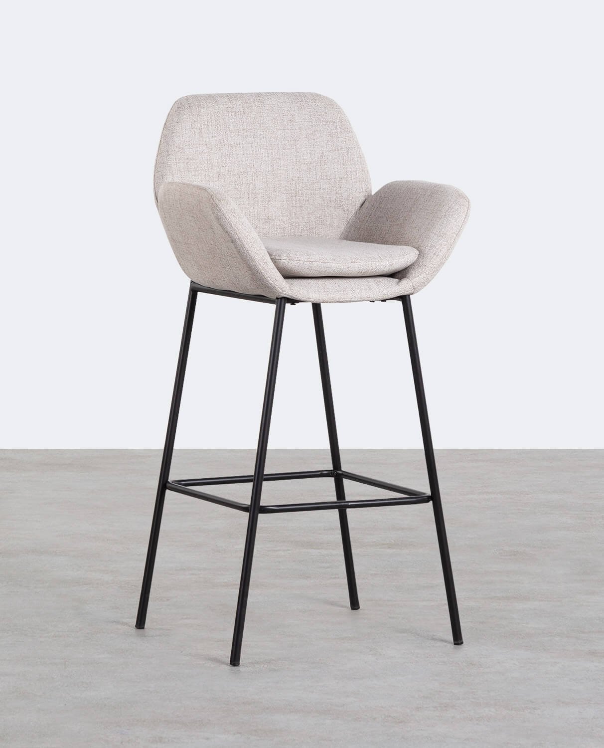  Tabouret Haut en Métal et Tissu (77 cm) Eider , image de la gelerie 1