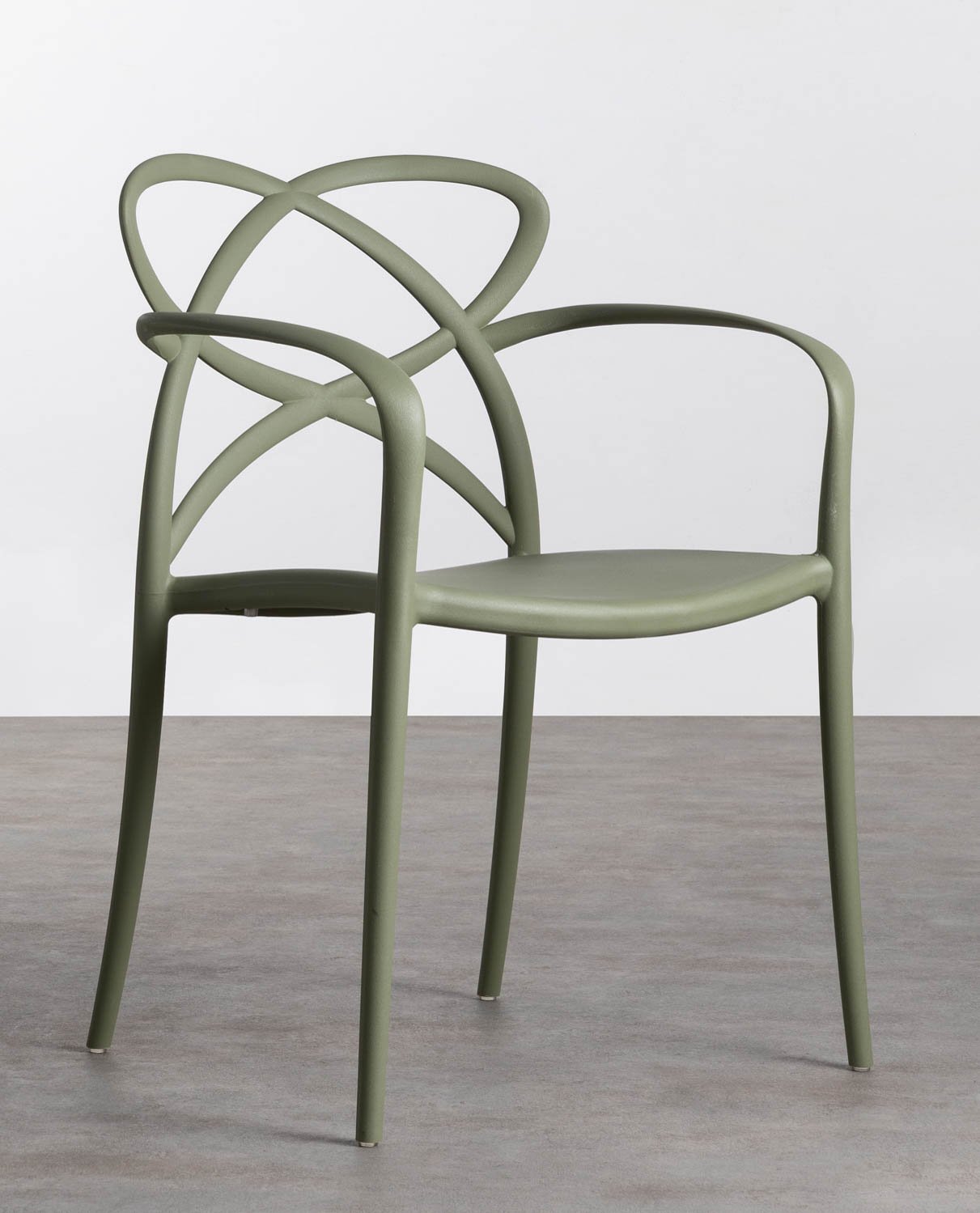 Pack 2 Chaises de Salle à Manger en Polypropylène avec Accoudoirs Cielo, image de la gelerie 1
