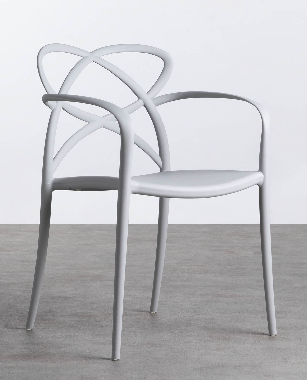 Pack 2 Chaises de Salle à Manger en Polypropylène avec Accoudoirs Cielo, image de la gelerie 1