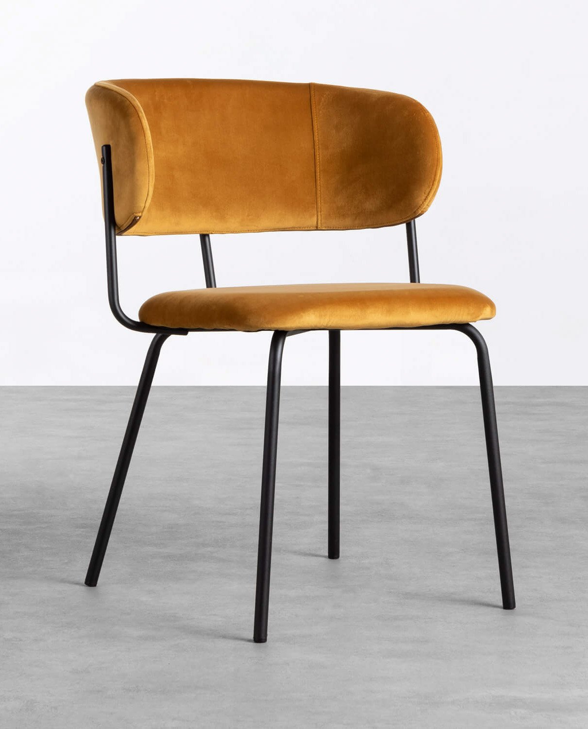 Pack 2 Chaises de Salle à Manger en Velours et Métal Bonse , image de la gelerie 1