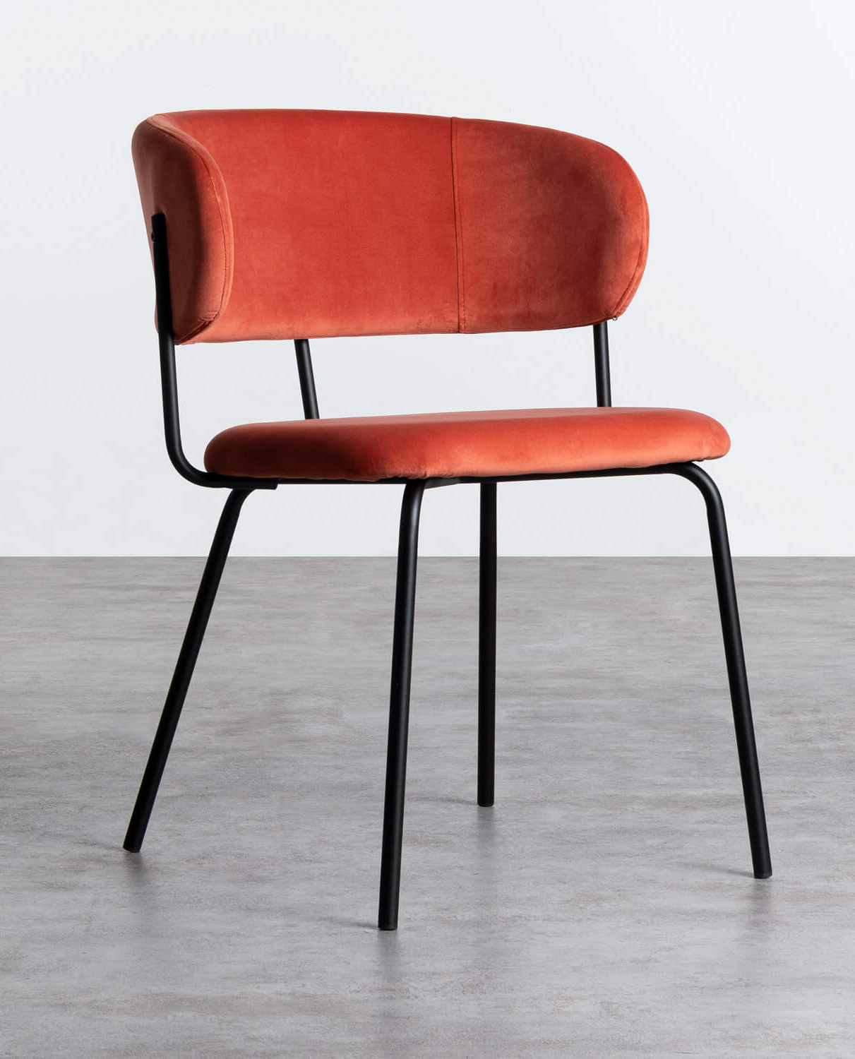Pack 4 Chaises de Salle à Manger en Velours et Métal Bonse, image de la gelerie 1