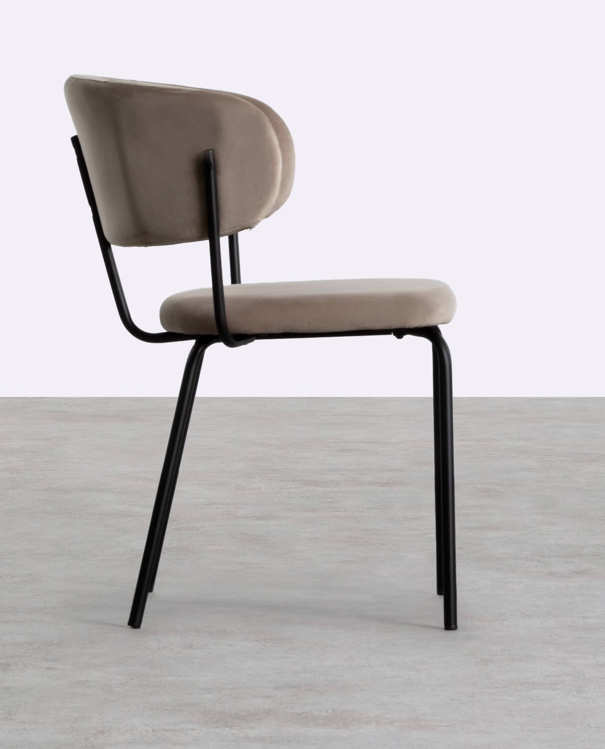 Pack 4 Chaises de Salle à Manger en Velours et Métal Bonse, image de la gelerie 2