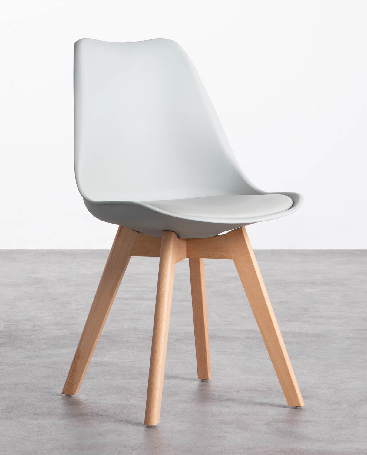 Pack 2 Chaises de Salle à Manger en Polypropylène et Bois Fine Freya., image de la gelerie 1