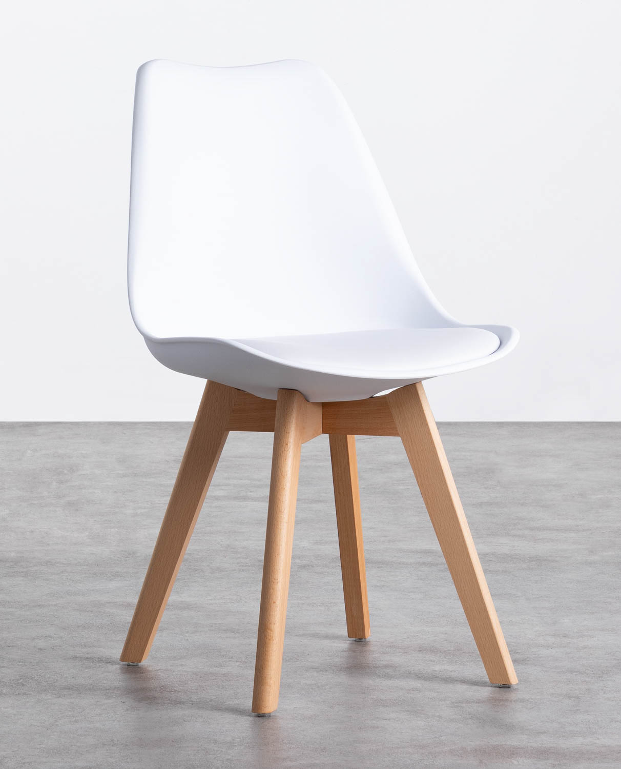 Pack 4 Chaises de Salle à Manger en Bois et Polypropylène Fine Freya, image de la gelerie 1