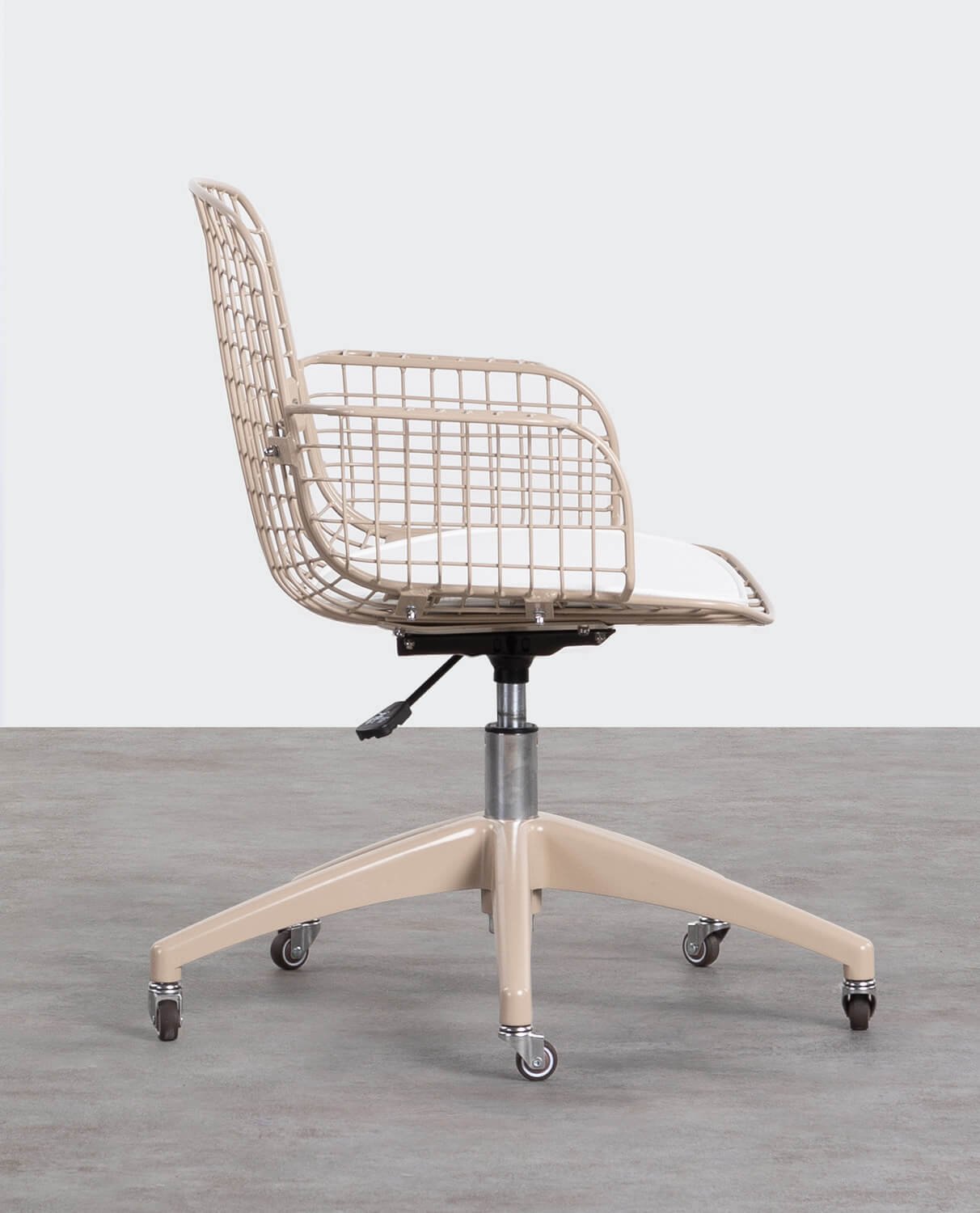 Chaise de Bureau Vintage en Métal à Dossier Haut Aras, image de la gelerie 1