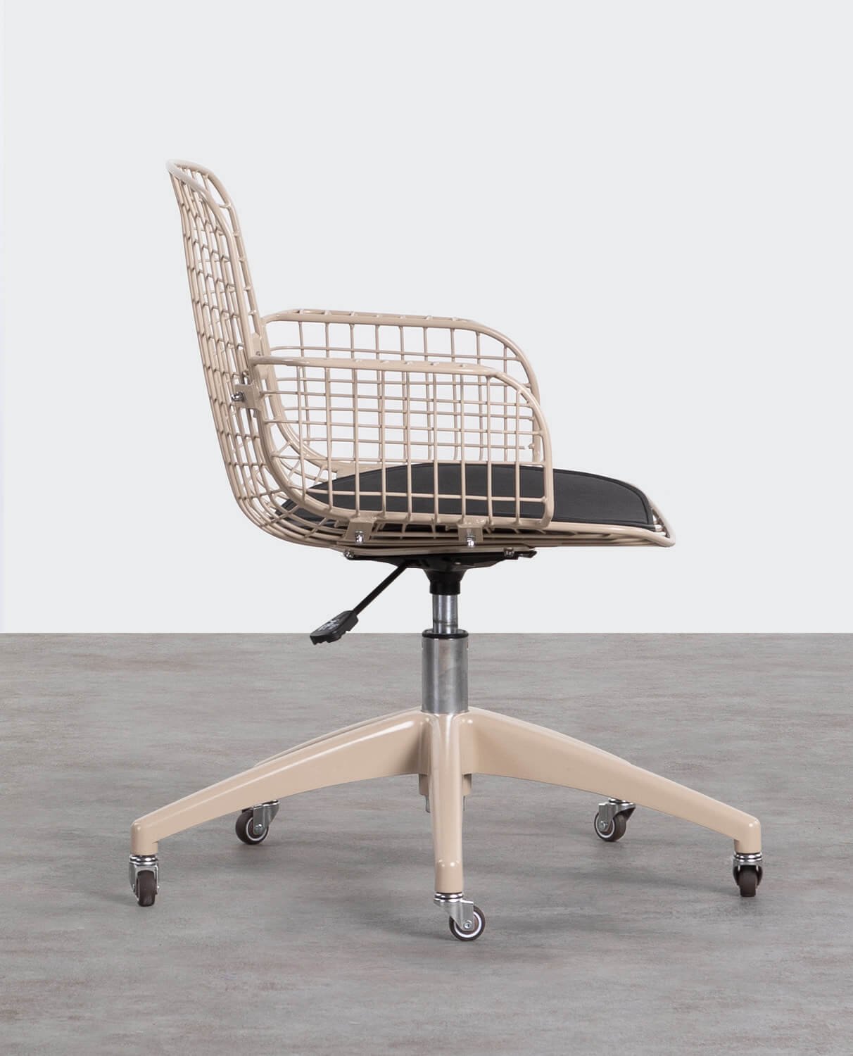 Chaise de Bureau Vintage en Métal à Dossier Haut Aras, image de la gelerie 2