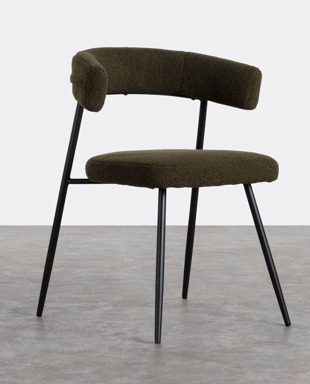 Pack 2 Chaises de Salle à Manger en Métal Eloise Bouclé, image de la gelerie 1