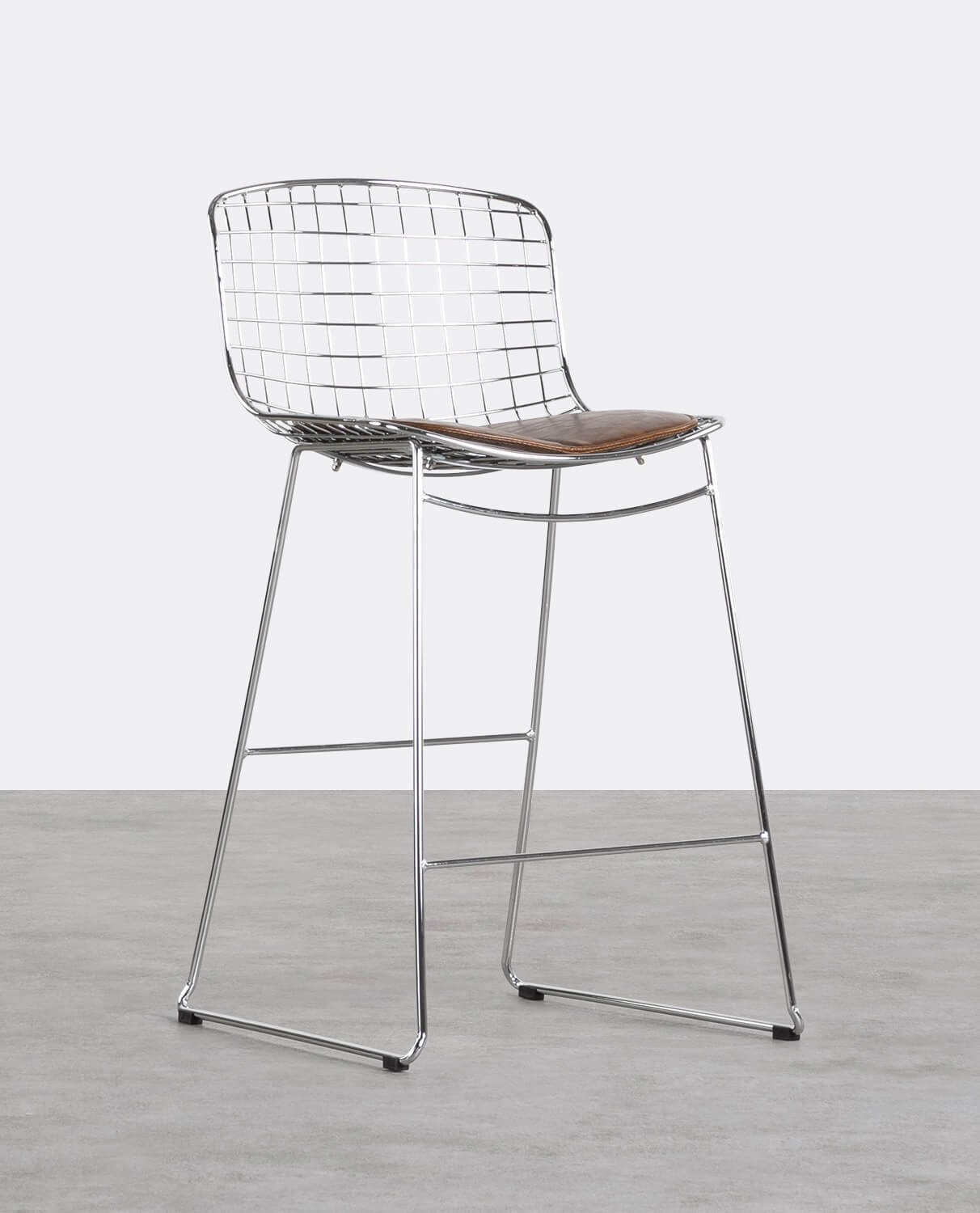 Pack de 2 Tabourets Hauts en Métal (66 cm) Dossier Bas Aras, image de la gelerie 1