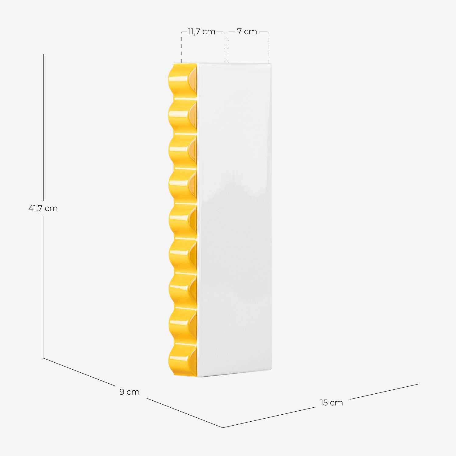 Vase  Dolomite Olesia , dimensions