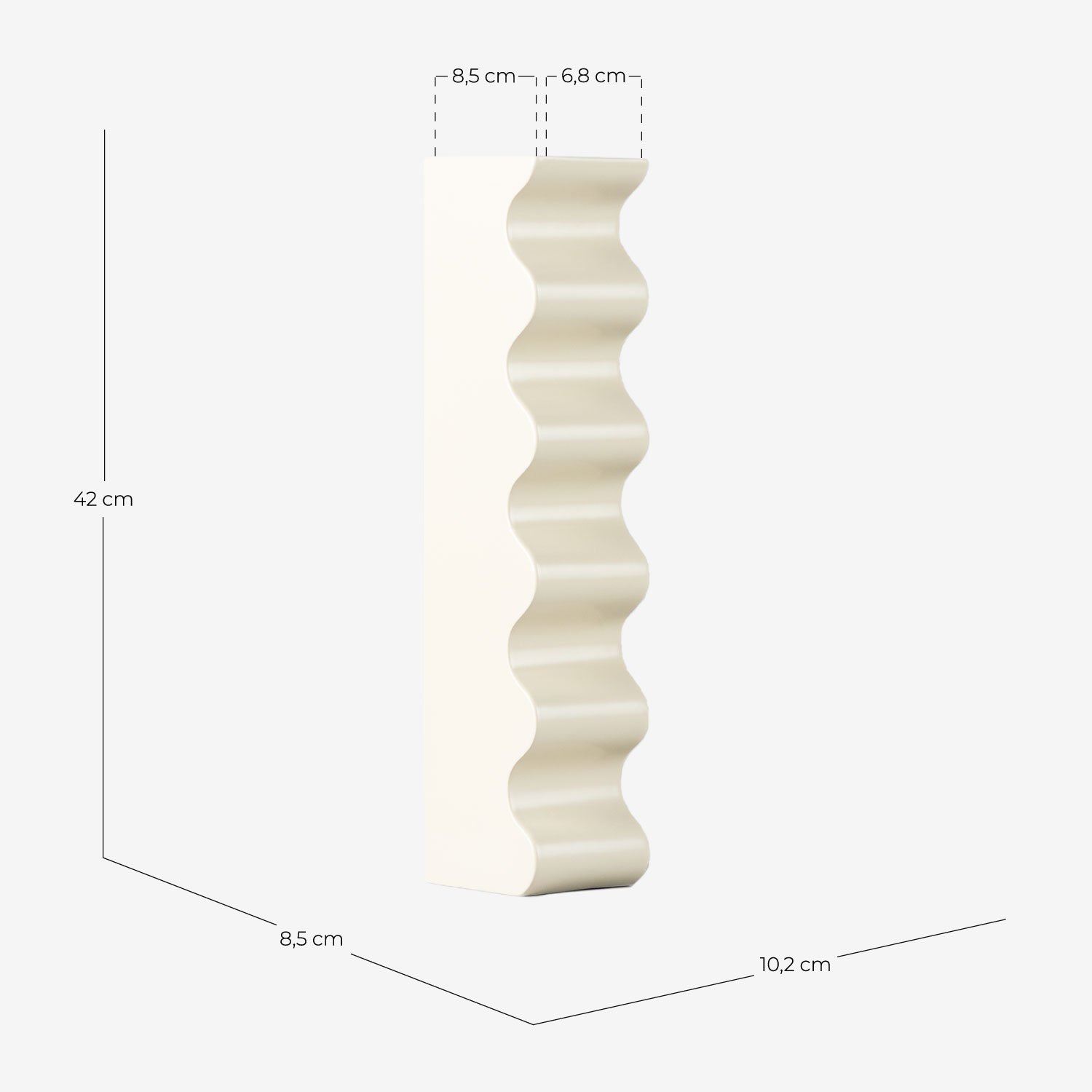 Vase Dolomite Olea , dimensions